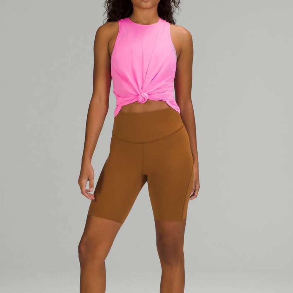 Lululemon Copper brown Base Pace 8 inch size 8 biker shorts
